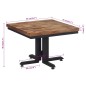 vidaXL Mesa de centro teca reciclada maciza 55x55x40 cm