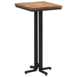 vidaXL Mesa alta de bar teca reciclada maciza 55x55x110 cm