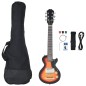 vidaXL Guitarra eléctrica para niños con funda marrón y negro 3/4 30" vidaXL Guitarra eléctrica para niños con funda marrón y negro 3/4 30"