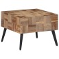 vidaXL Mesa de centro teca reciclada maciza gris 55x55x40 cm
