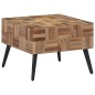 vidaXL Mesa de centro teca reciclada maciza gris 55x55x40 cm