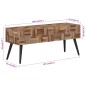 vidaXL Banco teca reciclada maciza 110x35x45 cm vidaXL Banco teca reciclada maciza 110x35x45 cm