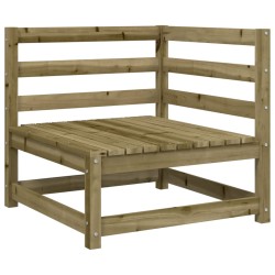 vidaXL Sofá esquinero de jardín madera de pino impregnada 70x70x67 cm