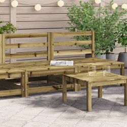 vidaXL Sofás de jardín sin reposabrazos 2 uds madera pino 70x70x67 cm