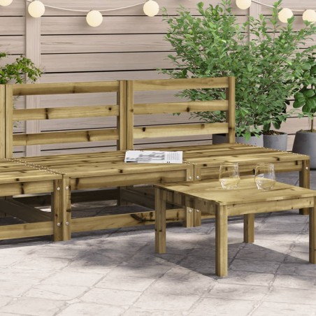 vidaXL Sofás de jardín sin reposabrazos 2 uds madera pino 70x70x67 cm