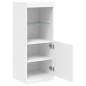 vidaXL Aparador con luces LED blanco 41x37x100 cm vidaXL Aparador con luces LED blanco 41x37x100 cm
