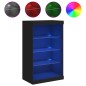 vidaXL Aparador con luces LED negro 60,5x37x100 cm vidaXL Aparador con luces LED negro 60,5x37x100 cm