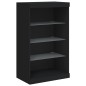 vidaXL Aparador con luces LED negro 60,5x37x100 cm vidaXL Aparador con luces LED negro 60,5x37x100 cm