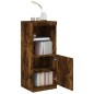 vidaXL Aparador con luces LED roble ahumado 41x37x100 cm vidaXL Aparador con luces LED roble ahumado 41x37x100 cm