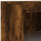vidaXL Aparador con luces LED roble ahumado 41x37x100 cm vidaXL Aparador con luces LED roble ahumado 41x37x100 cm