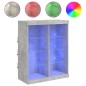 vidaXL Aparador con luces LED gris hormigón 81x37x100 cm vidaXL Aparador con luces LED gris hormigón 81x37x100 cm