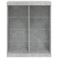 vidaXL Aparador con luces LED gris hormigón 81x37x100 cm vidaXL Aparador con luces LED gris hormigón 81x37x100 cm