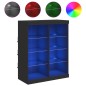 vidaXL Aparador con luces LED negro 81x37x100 cm vidaXL Aparador con luces LED negro 81x37x100 cm
