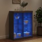vidaXL Aparador con luces LED negro 81x37x100 cm vidaXL Aparador con luces LED negro 81x37x100 cm