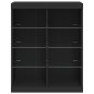 vidaXL Aparador con luces LED negro 81x37x100 cm vidaXL Aparador con luces LED negro 81x37x100 cm