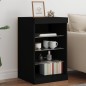 vidaXL Aparador con luces LED negro 41x37x67 cm vidaXL Aparador con luces LED negro 41x37x67 cm