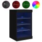 vidaXL Aparador con luces LED negro 41x37x67 cm vidaXL Aparador con luces LED negro 41x37x67 cm
