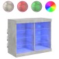 vidaXL Aparador con luces LED gris hormigón 81x37x67 cm vidaXL Aparador con luces LED gris hormigón 81x37x67 cm
