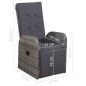 vidaXL Juego de comedor para jardín 7 piezas gris vidaXL Juego de comedor para jardín 7 piezas gris