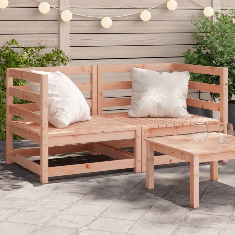 vidaXL Sofás esquineros jardín 2 uds madera maciza Douglas 70x70x67cm vidaXL Sofás esquineros jardín 2 uds madera maciza Douglas 70x70x67cm