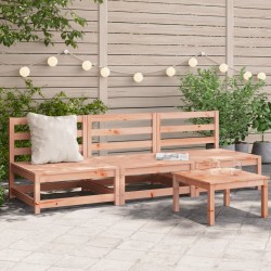 vidaXL Sofás jardín sin reposabrazos 3 uds madera Douglas 70x70x67 cm