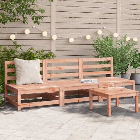 vidaXL Sofás jardín sin reposabrazos 3 uds madera Douglas 70x70x67 cm