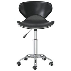 vidaXL Sillas de comedor giratorias 6 unidades cuero sintético negro