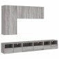 vidaXL Muebles de TV de pared 5 pzas madera de ingeniería gris Sonoma vidaXL Muebles de TV de pared 5 pzas madera de ingeniería gris Sonoma