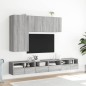 vidaXL Muebles de TV de pared 5 pzas madera de ingeniería gris Sonoma vidaXL Muebles de TV de pared 5 pzas madera de ingeniería gris Sonoma