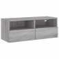 vidaXL Muebles de TV de pared 5 pzas madera de ingeniería gris Sonoma vidaXL Muebles de TV de pared 5 pzas madera de ingeniería gris Sonoma