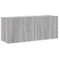 vidaXL Muebles de TV de pared 5 pzas madera de ingeniería gris Sonoma vidaXL Muebles de TV de pared 5 pzas madera de ingeniería gris Sonoma