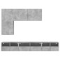 vidaXL Muebles de TV de pared 5 pzas madera ingeniería gris hormigón vidaXL Muebles de TV de pared 5 pzas madera ingeniería gris hormigón