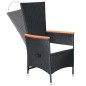vidaXL Juego de comedor para jardín 5 piezas negro vidaXL Juego de comedor para jardín 5 piezas negro