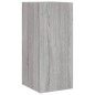 vidaXL Muebles de TV de pared con luces LED 3 piezas gris Sonoma vidaXL Muebles de TV de pared con luces LED 3 piezas gris Sonoma