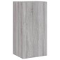 vidaXL Muebles de TV de pared con luces LED 3 piezas gris Sonoma vidaXL Muebles de TV de pared con luces LED 3 piezas gris Sonoma
