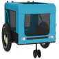 vidaXL Remolque de bicicleta mascotas hierro tela Oxford azul negro vidaXL Remolque de bicicleta mascotas hierro tela Oxford azul negro