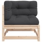 vidaXL Sofá de equina con cojines madera maciza de pino vidaXL Sofá de equina con cojines madera maciza de pino