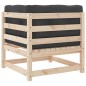 vidaXL Sofá de equina con cojines madera maciza de pino vidaXL Sofá de equina con cojines madera maciza de pino