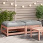 vidaXL Taburetes de jardín con cojines 2 uds madera abeto de Douglas vidaXL Taburetes de jardín con cojines 2 uds madera abeto de Douglas