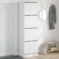 vidaXL Mueble zapatero con 4 cajones abatibles blanco 60x42x204 cm vidaXL Mueble zapatero con 4 cajones abatibles blanco 60x42x204 cm