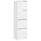 vidaXL Mueble zapatero con 4 cajones abatibles blanco 60x42x204 cm vidaXL Mueble zapatero con 4 cajones abatibles blanco 60x42x204 cm