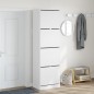 vidaXL Mueble zapatero con 4 cajones abatibles blanco 60x42x204 cm vidaXL Mueble zapatero con 4 cajones abatibles blanco 60x42x204 cm