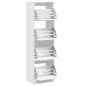 vidaXL Mueble zapatero con 4 cajones abatibles blanco 60x42x204 cm vidaXL Mueble zapatero con 4 cajones abatibles blanco 60x42x204 cm