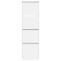 vidaXL Mueble zapatero con 4 cajones abatibles blanco 60x42x204 cm vidaXL Mueble zapatero con 4 cajones abatibles blanco 60x42x204 cm