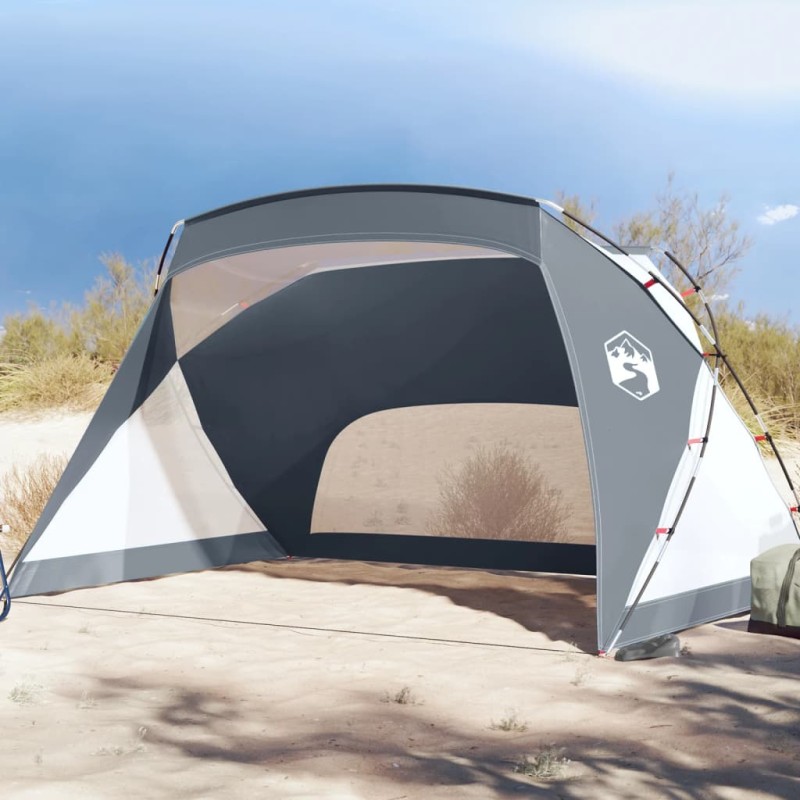 vidaXL Tienda de playa tafetán gris 274x178x170/148 cm 185T