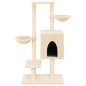 vidaXL Rascador para gatos con postes de sisal color crema 117 cm