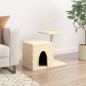 vidaXL Rascador para gatos con postes de sisal color crema 50,5 cm vidaXL Rascador para gatos con postes de sisal color crema 50,5 cm