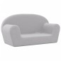 vidaXL Sofá para niños de 2 plazas felpa suave gris claro vidaXL Sofá para niños de 2 plazas felpa suave gris claro