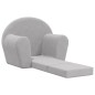 vidaXL Sofá cama infantil felpa suave gris claro vidaXL Sofá cama infantil felpa suave gris claro