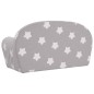 vidaXL Sofá de niños de 2 plazas felpa suave gris claro con estrellas